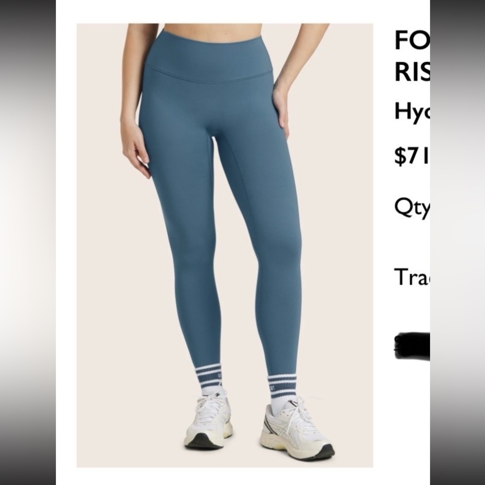 Blue High-Waisted Leggings